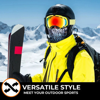 Χειμώνας κρύος καιρός Κασκόλ Λαιμός Θερμότερη γκέτα μάσκα προσώπου Fleece Σκι Snowboard Θερμικό μαντήλι Snood Tube Bandana Άντρες Γυναίκες