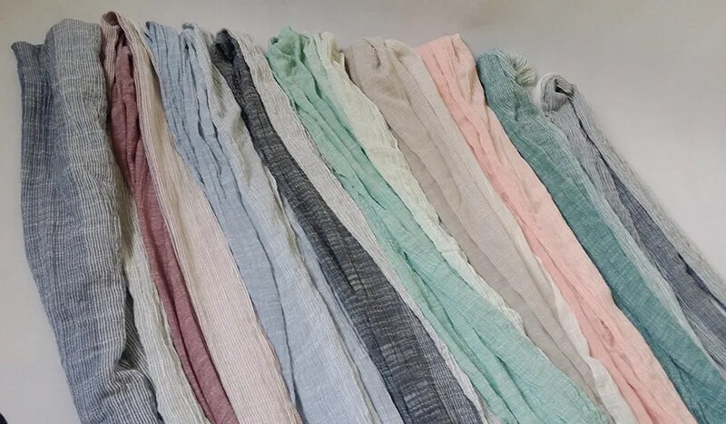 Άνοιξη Καλοκαίρι Βαμβακερό μείγμα ντεγκραντέ Κασκόλ Hijab Casual ανδρικά κασκόλ τσαλακωμένο παγκόσμιο κασκόλ Unisex Ανδρικά Γυναικεία σάλι Ombre