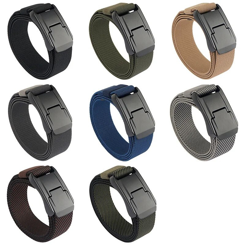 Jauna elastīga josta vīriešiem un sievietēm, cieta sakausējuma ātri atvienojama sprādze Spēcīga īsta neilona unisex elastīga josta kombinezona darba josta