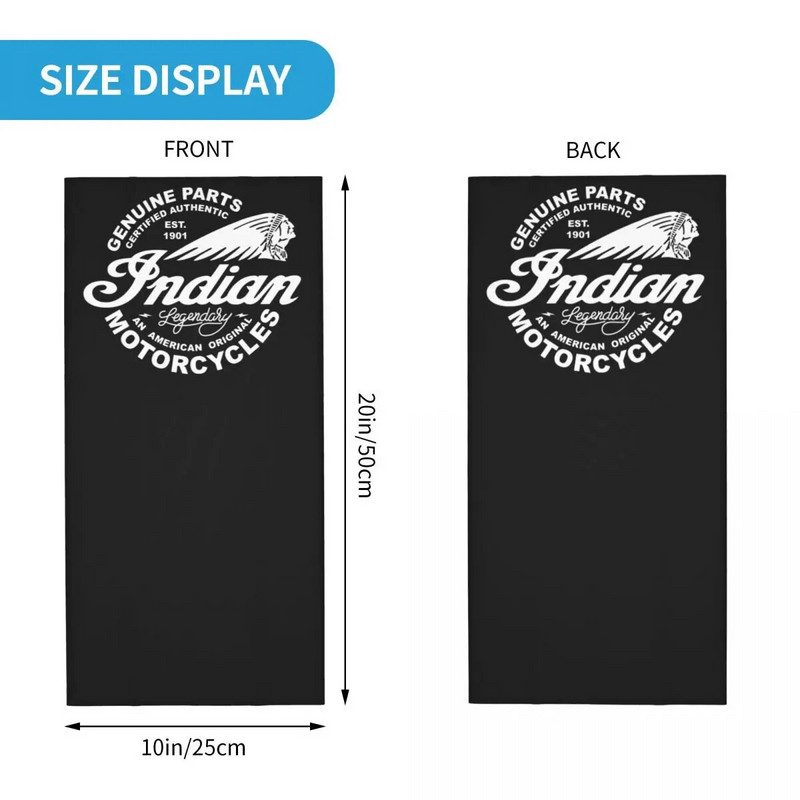 Μοτοσικλέτες Retro Indians Magic Scarf Merch Neck Gaiter Indian Motorbike Bandana Πολυλειτουργική μάσκα προσώπου ποδηλασίας