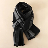 2023 Μόδα 180*30 εκ. Κασκόλ Αντρικό Φθινοπωρινό Χειμώνας Χοντρό ζεστό πολυεστέρα επαγγελματικό μακρυά περιτυλίγματα για αγόρι κλασικό σάλι