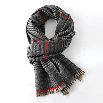 2023 Μόδα 180*30 εκ. Κασκόλ Αντρικό Φθινοπωρινό Χειμώνας Χοντρό ζεστό πολυεστέρα επαγγελματικό μακρυά περιτυλίγματα για αγόρι κλασικό σάλι