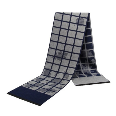 Νέο σχέδιο 2023 Χειμώνας Ζεστό Κασκόλ για Άντρες Αγόρια Μόδα Κασμίρ Μεταξωτό Κασκόλ Καρό Ναυτικό Μαύρο Κασκόλ Μακρύ Σάλι Σιγαστήρα Χονδρική