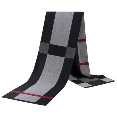 Νέο σχέδιο 2023 Χειμώνας Ζεστό Κασκόλ για Άντρες Αγόρια Μόδα Κασμίρ Μεταξωτό Κασκόλ Καρό Ναυτικό Μαύρο Κασκόλ Μακρύ Σάλι Σιγαστήρα Χονδρική