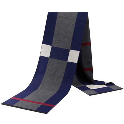 Νέο σχέδιο 2023 Χειμώνας Ζεστό Κασκόλ για Άντρες Αγόρια Μόδα Κασμίρ Μεταξωτό Κασκόλ Καρό Ναυτικό Μαύρο Κασκόλ Μακρύ Σάλι Σιγαστήρα Χονδρική