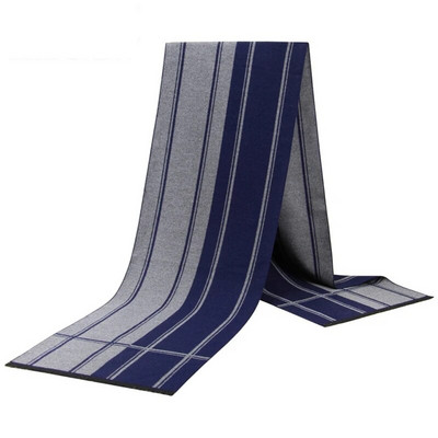 Νέο σχέδιο 2023 Χειμώνας Ζεστό Κασκόλ για Άντρες Αγόρια Μόδα Κασμίρ Μεταξωτό Κασκόλ Καρό Ναυτικό Μαύρο Κασκόλ Μακρύ Σάλι Σιγαστήρα Χονδρική