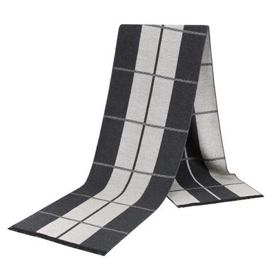 Νέο σχέδιο 2023 Χειμώνας Ζεστό Κασκόλ για Άντρες Αγόρια Μόδα Κασμίρ Μεταξωτό Κασκόλ Καρό Ναυτικό Μαύρο Κασκόλ Μακρύ Σάλι Σιγαστήρα Χονδρική