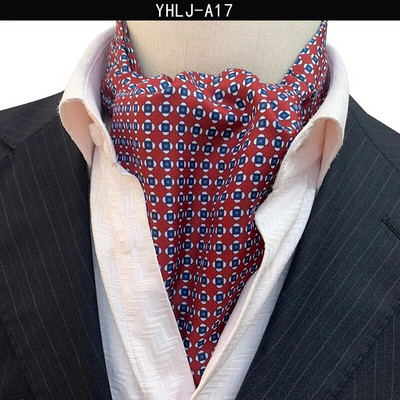 VEEKTIE Brand Old Fashion Ascot Cravată pentru bărbați Formal Business Esarfă de mătase Paisley Floral Verde Jacquard Multicolor Moale Batic de gât