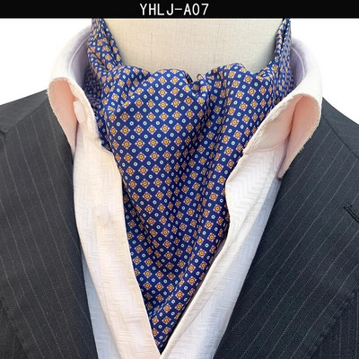 VEEKTIE Brand Old Fashion Ascot Cravată pentru bărbați Formal Business Esarfă de mătase Paisley Floral Verde Jacquard Multicolor Moale Batic de gât