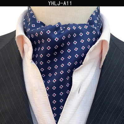 VEEKTIE Brand Old Fashion Ascot Cravată pentru bărbați Formal Business Esarfă de mătase Paisley Floral Verde Jacquard Multicolor Moale Batic de gât
