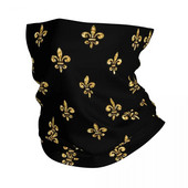Fleur De Lis Lilija Ziedu Bandana Kakla vāks Apdrukāts Florence Balaclavas Maska Šalle Silta Galvas saite Jāšana Unisex Pieaugušo ziema