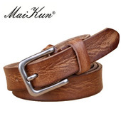 MaiKun Curele Subțiri pentru Femei Cureaua Unisex din Piele Veratică Cureaua Femeie cu cataramă din metal