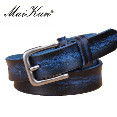 MaiKun Curele Subțiri pentru Femei Cureaua Unisex din Piele Veratică Cureaua Femeie cu cataramă din metal