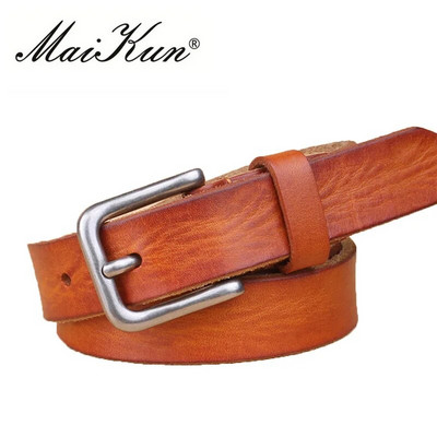 MaiKun Curele Subțiri pentru Femei Cureaua Unisex din Piele Veratică Cureaua Femeie cu cataramă din metal