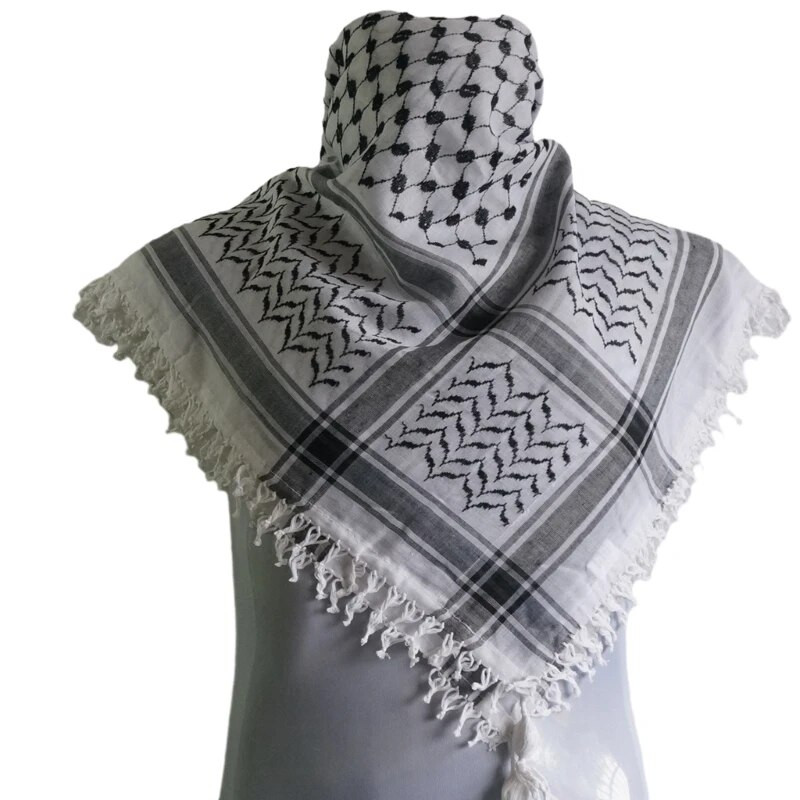Trendikas täiskasvanutele mõeldud Shemaghi sall žakaarmustriga taktikaliselt araabia Keffiyeh sall