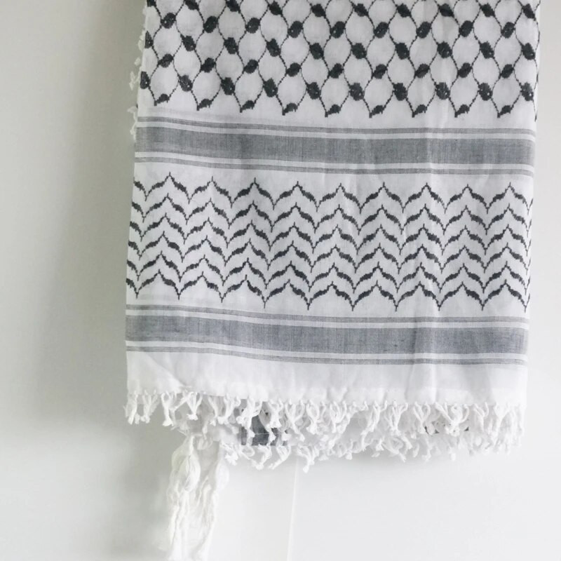 Trendikas täiskasvanutele mõeldud Shemaghi sall žakaarmustriga taktikaliselt araabia Keffiyeh sall