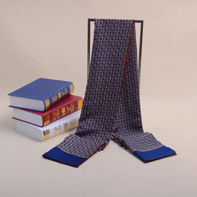 Augstas kvalitātes biznesa zīda šalle Vīriešu luksusa zīmolu dizaineru šalles ādai draudzīgi ziemas siltie šalles bišu apdrukas apvalks Bufanda