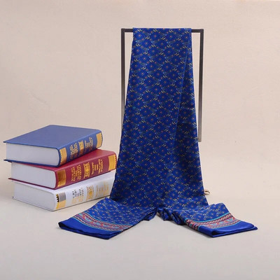 Augstas kvalitātes biznesa zīda šalle Vīriešu luksusa zīmolu dizaineru šalles ādai draudzīgi ziemas siltie šalles bišu apdrukas apvalks Bufanda