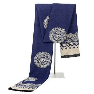 2022. aasta uus kaubamärk meeste abstraktne puust kašmiir sall Talvine soe silmkoeline moodne vabaaja ärimeeste sallid 180*30cm hijab stoles
