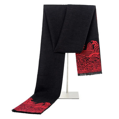 2022. aasta uus kaubamärk meeste abstraktne puust kašmiir sall Talvine soe silmkoeline moodne vabaaja ärimeeste sallid 180*30cm hijab stoles