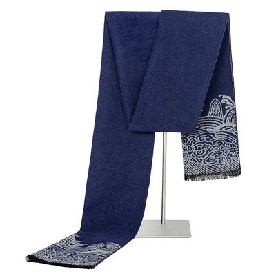 2022. aasta uus kaubamärk meeste abstraktne puust kašmiir sall Talvine soe silmkoeline moodne vabaaja ärimeeste sallid 180*30cm hijab stoles