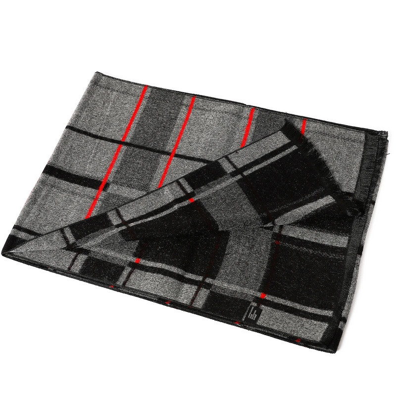 Modes Plaids Silts Kašmira Šalle Ziemas Klasisks Pashmina Šalles Rudens Biezs 180X33CM Pludmales dvielis Vīriešu biznesa aptinumi Šalles