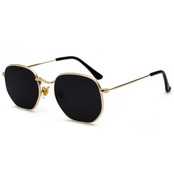 Класически квадратни слънчеви очила Мъжки маркови дизайнерски ретро слънчеви очила Мъжки метални рамки Сенници за открито шофиране Oculos De Sol