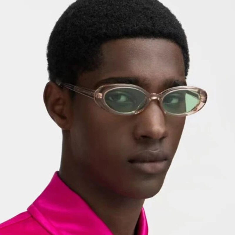 Maza rāmja vintage saulesbrilles vīrietis Zīmols Dizaineris Saulesbrilles Vīriešu Modes Toņi Ovāls Spogulis Melns Retro Oculos De Sol