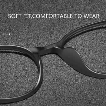 Свръхлек чист титан Мъжки удобни очила Дамски винтидж кръгли големи рамки Оптични очила за четене с късогледство