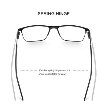 MERRYS DESIGN Мъжки рамки за очила от титаниева сплав Модни мъжки квадратни ултралеки очила с рецепта за късогледство S2001