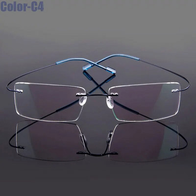 Gmei Optical Fashion brilles bez apmales rāmja atmiņas sakausējuma brilles recepšu īpaši vieglie elastīgi ietvari 9 krāsas T8089