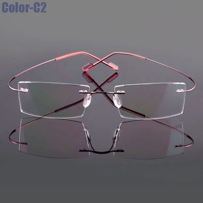 Gmei Optical Fashion brilles bez apmales rāmja atmiņas sakausējuma brilles recepšu īpaši vieglie elastīgi ietvari 9 krāsas T8089