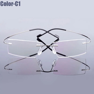 Gmei Optical Fashion brilles bez apmales rāmja atmiņas sakausējuma brilles recepšu īpaši vieglie elastīgi ietvari 9 krāsas T8089