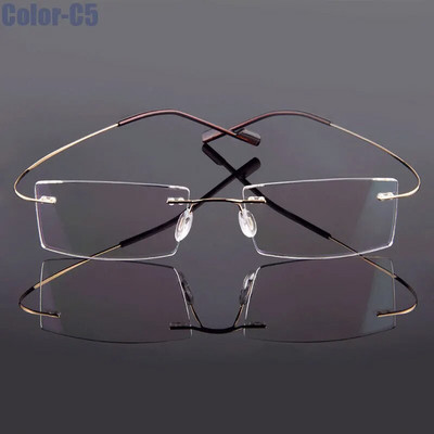 Gmei Optical Fashion brilles bez apmales rāmja atmiņas sakausējuma brilles recepšu īpaši vieglie elastīgi ietvari 9 krāsas T8089
