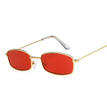 Μεταλλικά τετράγωνα γυαλιά ηλίου Γυναικεία ρετρό μάρκα Ταξίδι Μικρά ορθογώνια γυαλιά ηλίου Αντρικό μαύρο κίτρινο κόκκινο καθρέφτη Vintage Oculos De Sol
