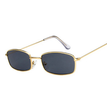 Метални квадратни слънчеви очила Дамски ретро марка Пътуване Малки правоъгълни слънчеви очила Мъжки Черни Жълти Червени Огледални Vintage Oculos De Sol