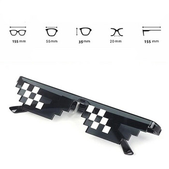 Γυαλιά ηλίου Pixelated ανδρικά γυναικεία μάρκα γυαλιά οράσεως μωσαϊκό UV400 Vintage γυαλιά Unisex δώρο παιχνίδι γυαλιά