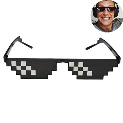 Γυαλιά ηλίου Pixelated ανδρικά γυναικεία μάρκα γυαλιά οράσεως μωσαϊκό UV400 Vintage γυαλιά Unisex δώρο παιχνίδι γυαλιά