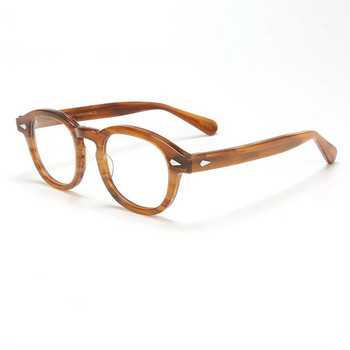Σκελετός οπτικών γυαλιών ανδρών Γυναικείο Johnny Depp LEMTOSH Vintage γυαλιά Computer Acetate Σκελετός γυαλιών για ανδρικό καθαρό φακό