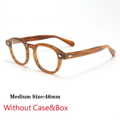 Optiskās briļļu ietvars vīriešiem sievietēm Džonijs Deps LEMTOSH Vintage brilles datora acetāta briļļu rāmis vīriešiem caurspīdīgs objektīvs