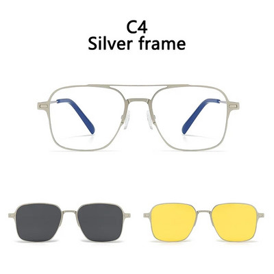 Jauns dizains 3 vienā magnētiskā klipsi uz brillēm Augstas kvalitātes polarizētās saulesbrilles Vīriešu sieviešu pretatspīduma brilles gafas de sol