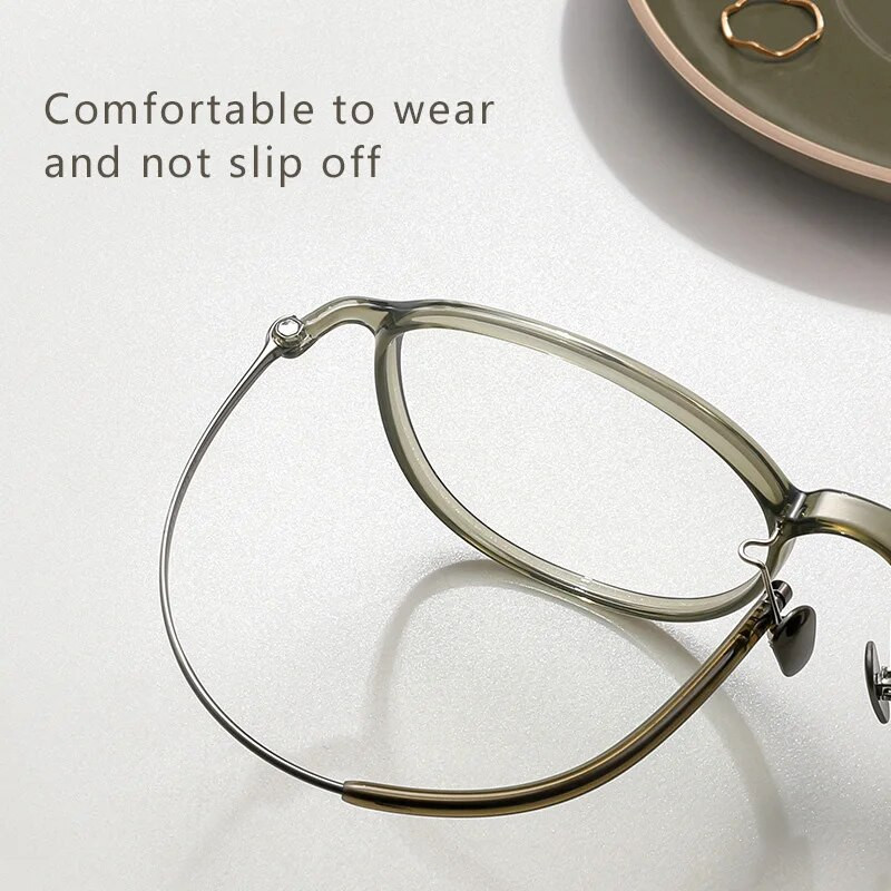 Īpaši vieglas titāna TR90 tuvredzības brilles Retro apaļas, optiskas recepšu briļļu ietvars vīriešiem un sievietēm