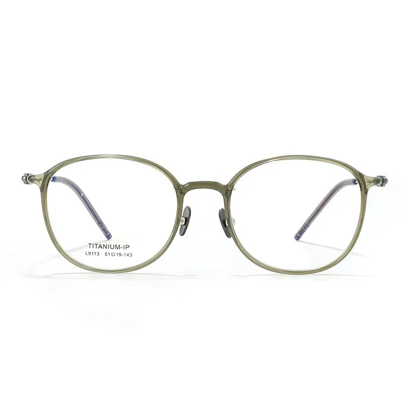 Īpaši vieglas titāna TR90 tuvredzības brilles Retro apaļas, optiskas recepšu briļļu ietvars vīriešiem un sievietēm