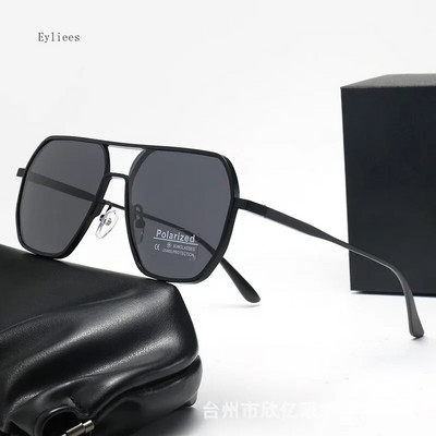 2023. gada alumīnija magnija polarizētās saulesbrilles Photochromic Pilot Double Beam saulesbrilles Vīriešu braukšanas makšķerēšanai hameleonu saulesbrilles