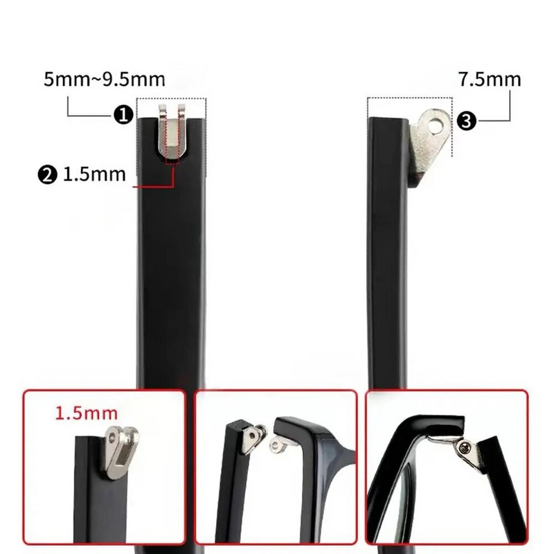 1 pāris Brilles Temple Arm Plakani Zobi TR90 Pretslīdes Brilles Nomaiņa Kāju Briļļu rāmji Aksesuāri Briļļu labošanas rīks