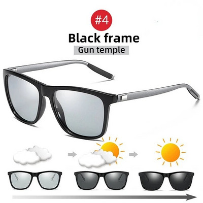 2024. aasta uued fotokroomsed polariseeritud päikeseprillid meeste ruudukujulised klassikalised meeste päikeseprillid kameeleonprillid meeste päikeseprillid sõiduprillid