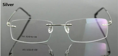 Rame de ochelari fără ramă din titan pur UVLAIK pentru bărbați Rame optice pentru miopie Ramă de ochelari fără rame ultra-ușoare din titan