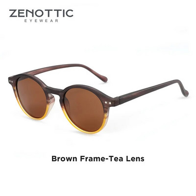 ZENOTTIC retro polarizētās saulesbrilles, 2023. g. 2022. gads vīriešiem, sievietēm, vintage, maza, apaļa rāmja saulesbrilles Polaroid Lens UV400 aizsargbrilles