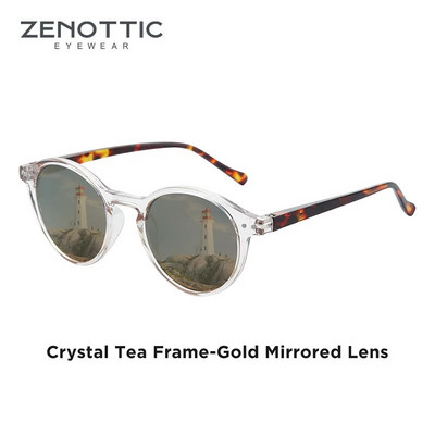 ZENOTTIC retro polarizētās saulesbrilles, 2023. g. 2022. gads vīriešiem, sievietēm, vintage, maza, apaļa rāmja saulesbrilles Polaroid Lens UV400 aizsargbrilles
