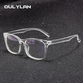 Oulylan Ochelari de vedere transparenți, femei, bărbați, ochelari anti-lumină albastră, rame, femei, bărbați, computer, ochelari, ramă optică transparentă pentru miopie